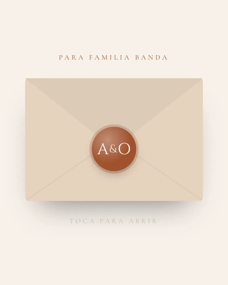 Sobre con sello de cera para la familia Banda